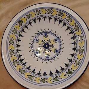 Handcrafted Le Souk Ceramique 16" Serving Bowl Tunisia